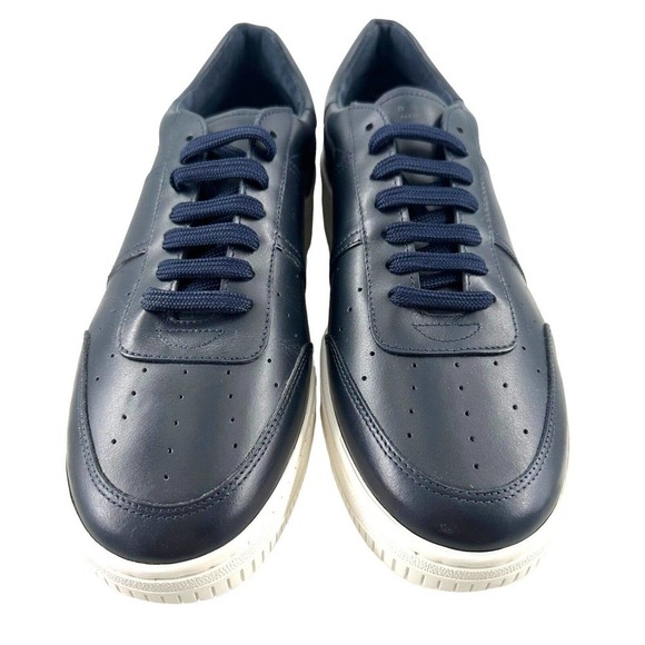 SANDRO MAGIC BLACK PERFORATED TOE SIX EYELET LOW TOP SNEAKERS IN DARK NAVY SZ9US main image 14